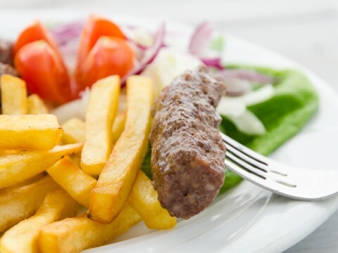 Cheese and mixed meat